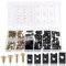 170 Stück Gewinde Clip Mutter Set,Blechmuttern Sortiment,Blechmuttern Karosserie,Karosserieschrauben,U-Typ Blechmuttern,Blechmuttern, Blechschrauben,U-Type Metall Clipmuttern