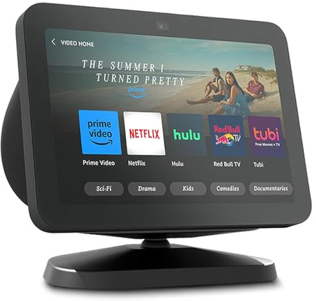 ELPHA All-New Stand for Show 8 (3rd Gen) | Adjustable to Improve Viewing Angle | Swivel and Tilt Accessories Compatible with Show 8 Smart Display & iPhone Models | Black