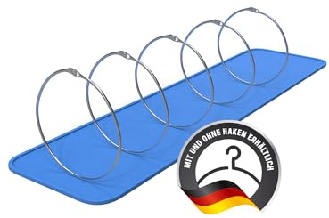 HOHAGE® Warenring & Schlüsselring groß 150mm Durchmesser (5 Stk.) - vielseitiger Metallring mit einfachem Verschluss - langlebige Metallringe zum Öffnen für vielseitige Einsatzzwecke