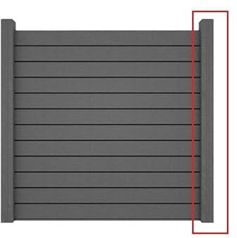 Composite Fence Complete Strong Boards and Aluminium Component Not PVC (Grey Full Board Fence 6ft)