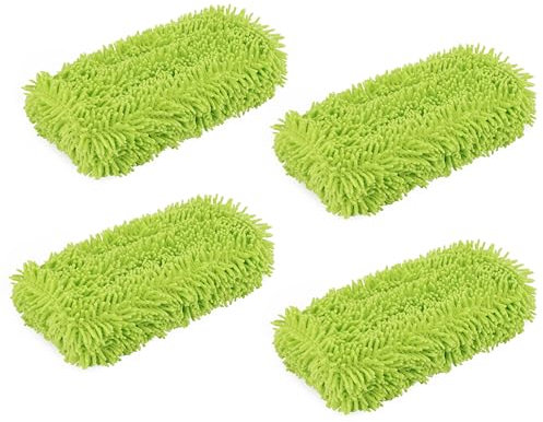 4 Stück Tücher für Swiffer Bodenwischer Wiederverwendbar Mikrofaser und Chenille Pads für Reinigung Maschinenwaschbare Nachfüllpackung für Swiffer Geeignet für Alle Bodenarten