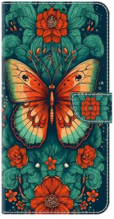 Wuhaizher for iPhone SE 2022 Case, iPhone SE 2020 Cover, iPhone 7/8 Case Shockproof Flip Leather Folio Book Wallet Phone Case for Girls Kids with Card Holder Stand Silicone Cover, Butterfly Floral