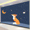 Papier Peint Panoramique Étoile De Renard Animal De Dessin Animé Bleu Marine Papier Peint Mural Enfants Enfants Salon Chambre Papier Peint Peintures Murales Décor À La Maison 250(W) x 175(H) cm