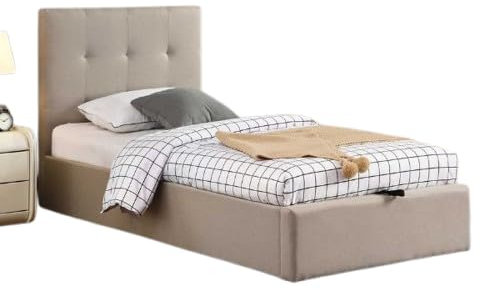 Einzelbett Corbi mit Stauraum 90x200 - sand