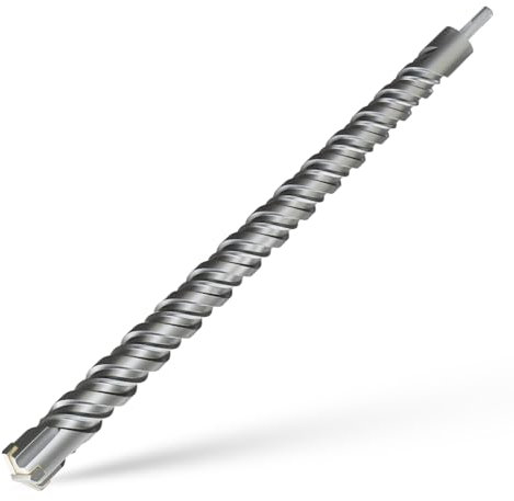 CSOOM Foret SDS Plus 28 x 600 mm - Foret à béton professionnel - Pour percer dans la pierre, le béton, la pierre naturelle, le mur de brique