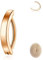 HENYQANN Piercing Ombelico 14G Acciaio Chirurgico, Gioielli Curvo Inverso 12mm Oro Rosa