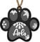 Personalised Pawprint Christmas Bauble – Custom Pet Ornament with Name – MDF Wood or Acrylic Options – Ideal for Christmas, Birthdays, Memorials, Pet Loss (Black, Mdf Wood Indoor Use Only)