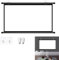 Hoiweqr Projector Screen 30in 40in 50in 60in 72in 4K HD Portable Manual Roll-Down Projector Screen, White/black Projector Screen Projection Screen 4:3/16:9 Format for Home Cinema(Black 16:9,50in)