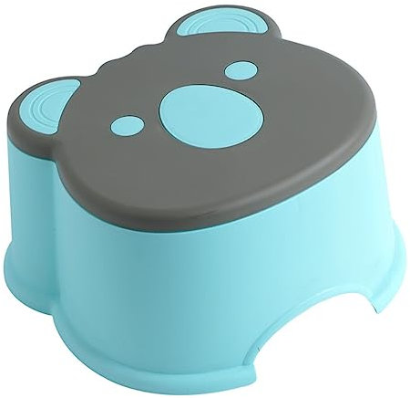 Alipis Cartoon Kinderhocker rutschfest, Kleiner PP Hocker für Zuhause Blau