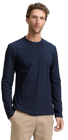 Tom Tailor Herren Slim Fit Langarmshirt mit Stretch