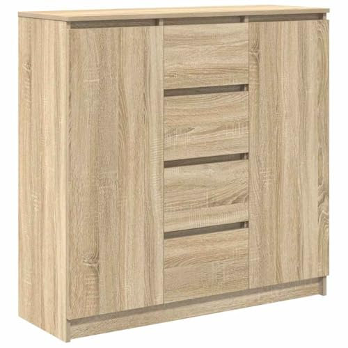 vidaXL Sideboard mit Schubladen Sonoma-Eiche 100,5x35x98,5 cm, Kommode, Schrank, Flurschrank, Anrichte, Küchenschrank, Wohnzimmerschrank