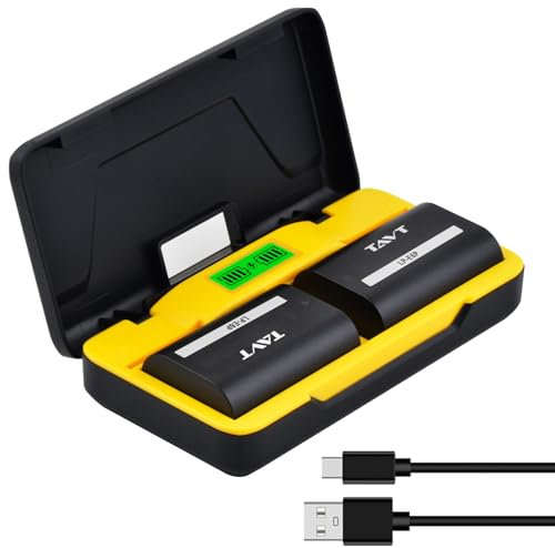 TAVT 2850mAh LP-E6 LP-E6N LP-E6P LP-E6NH Battery and Battery Charger for Canon EOS R5, R6, R7, 5D Mark II, 5DS, 5DS R, 6D,7D, 60D, 70D, XC10, R, 5D III, 5D4, 6D Mark II, 80D, 90D