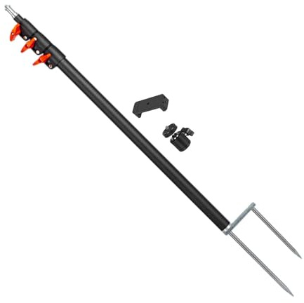 Leachate Camera Stick, Phone Holder Poles | Outdoor Telescopic Spike Bite Phone Holder, Metal Ground Spikes Trail Cam Mount for Photography