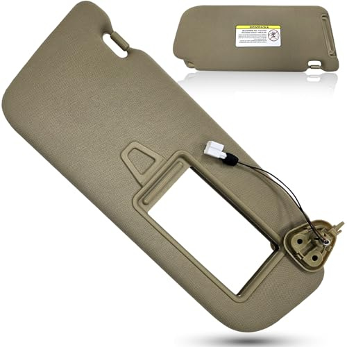 Parasol de repuesto para el lado derecho del pasajero para Hyundai Santa Fe 2006-2009 con luz reemplaza # 852100W110J4 gris (lado derecho (beige))