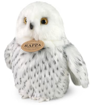 RAPPA Plüsch Schneeeule 18 cm, Kuscheltier, Plüschtier, Stofftier, UMWELTFREUNDLICH