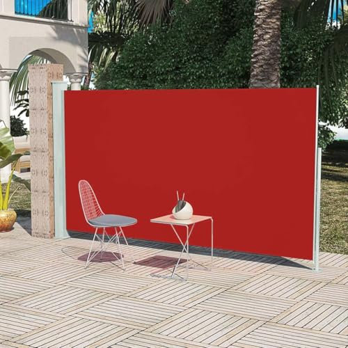 Item-Patio Terraza Toldo lateral 160 x 300 cm rojo, césped y jardín, vida al aire libre, sombrillas y sombrillas
