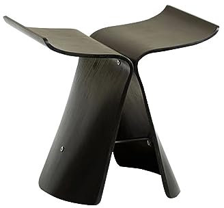 Butterfly Hocker, Holz, gebogen, Holzstil, niedriger Hocker, einfaches gebogenes Design für den Haushalt, originelle Bastelmöbel