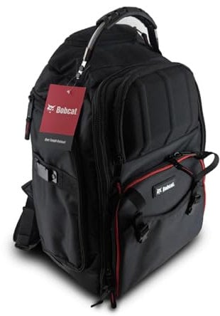 Bobcat Rolling Tool Bag with Organizer & EVA Pocket - Premium Tools Backpack Heavy Duty with Wheels - Ideal Tool Bags for Men Seeking Durability, Storage & Comfort On and Off the Jobsite