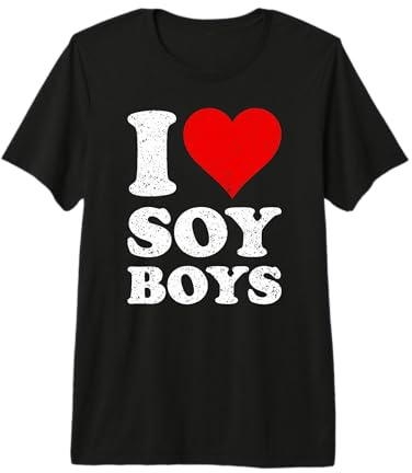 I Love Heart Soy Boys Girlie Men Vegans Premium T-Shirt