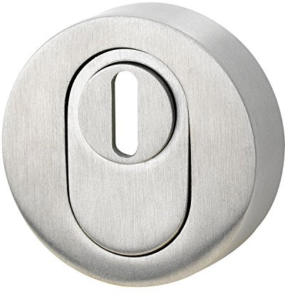 SH-Zylinderrosette außen ø 52 mm, Höhe 15 mm, mit Kzs., Edelstahl matt
