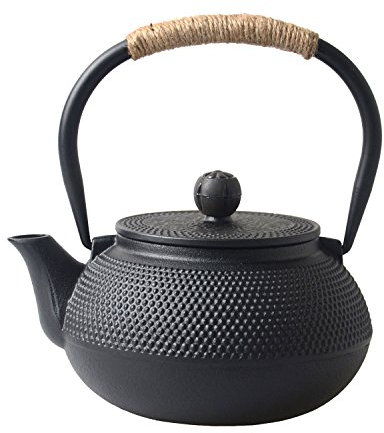Hwagui Best Japanese Cast Iron Teapot With Stainless Steel Infuser For Loose Leaf Tea And Teabags, Cast Iron Tea Kettle Stovetop Safe, 800ml/27oz