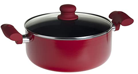 Faitout induction - 28 cm - Aluminium - Rouge