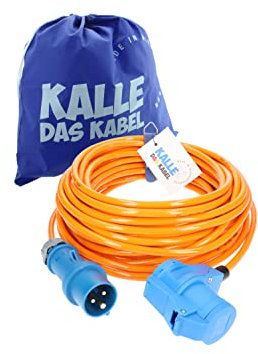 CEE Verlängerung Kalle Blue Signal 2,5mm² Winkel Industrie BAU Boot Womo Vollpur-Premium-Leitung 50 Meter