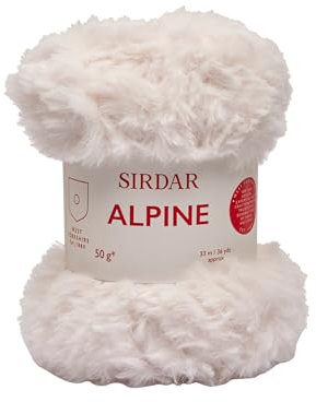 Sirdar Alpine Luxe Kunstfellgarn, 50 g, Polar 400 (Polarweiß)