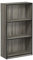 Furinno Basic Bücherregal mit 3 Fächern, Aufbewahrungsregal, holz, Französische Eiche Grau/Schwarz, 23.5 x 55.25 x 100.33 cm