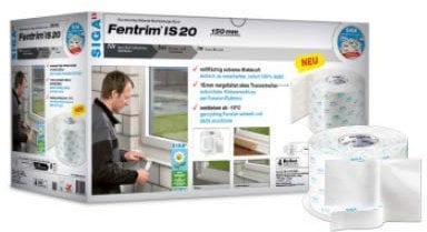 4 Rollen Siga Fentrim IS 20 Fensterdichtband 25 m Innen Dichtband Türen Fenster 150 mm