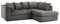 CHICAGO JUMBO CORD CORNER SOFA 5 COLOURS - LEFT/RIGHT HAND (Charcoal Grey, Right Hand Corner Sofa)