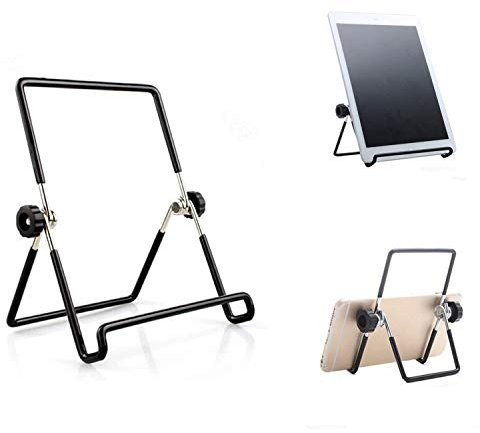 Hosoncovy Verstellbarer MetalTablet-Halter E-Book-Reader-Halter Tablet-Ständer Telefonhalter Desktop-Tablet-Ständer für 7-12 Zoll Handy-Tablet Ipad iPad mini Samsung Tablet (Schwarz)