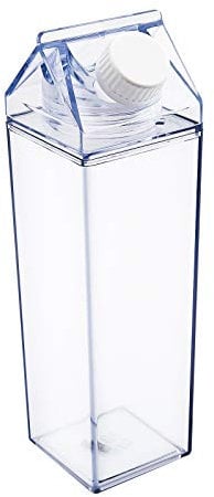 LUTER Milchflasche, quadratisch, Wasserflasche, auslaufsicher, für Outdoor-Sport, Reisen, Camping, Klettern (500 ml)