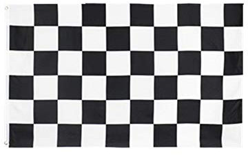 Stormflag Flagge ZIELFLAGGE SCHWARZES UND WEISSES 3x5ft SCHWARZ-Weisse FLAGGE 90cmx150cm Polyester 90g mit Ösen mit Doppelnadel genäht.