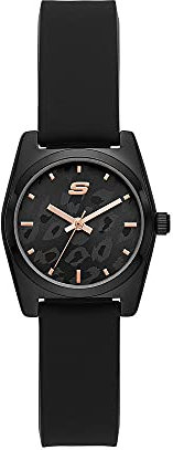 SKECHERS Damen Analog Quartz Uhr mit Silicone Armband SR6218