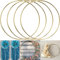 ALEMIN Metallringe zum Basteln 30cm 4 Stück Gold Kranz Ringe Makramee Ringe, Traumfänger Ring, Hochzeitskranz, Wandbehänge Deko, Blumen Reifen