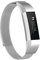 LAREDTREE Metallschlaufenbänder, kompatibel mit Fitbit Alta/Fitbit Alta HR, atmungsaktives Edelstahlband, Mesh, magnetisch, verstellbar, Armband für Damen und Herren (Silber)