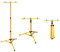 Jiubiaz Trépied pour projecteur de chantier, trépied télescopique en acier pour projecteur 1 ou 2, projecteur de chantier, lampe de travail, hauteur réglable jusqu'à 1,60 m (double support)