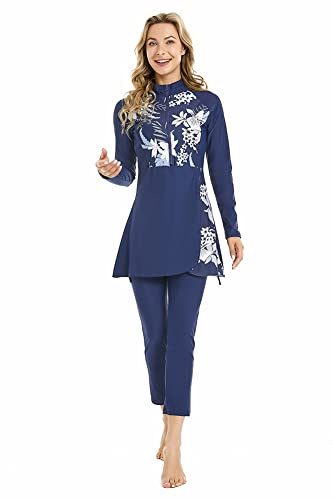 BaJooruly Lange Ärmel Full Cover Badeanzug Muslimische Bademode Islamischer Burkini Hijab Modest Badeanzug