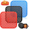 Tailcos Tappetini per Friggitrice ad Aria, Riutilizzabile Antiaderente Tappetino, Tappetino Per Friggitrice Ad Aria 3 Quadrati Tappetini in Silicone per Friggitrice ad Aria (22cm)