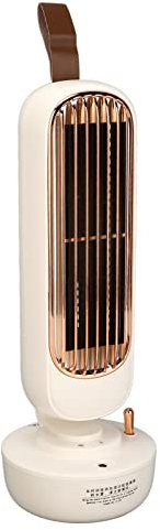 Ventilador de torre de escritorio, enfriamiento, humidificación, pequeño ventilador de torre, blanco, depósito de agua de 220 ml para dormitorio