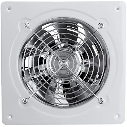 Wall Mounted Exhaust Fan, Low Noise Extractor Ventilator Fan, Axial Exhaust Blower Flow Exhaust Attic Ventilation for Home Kitchen Bathroom Garage Warehouse Industrial Restaurant (4 inch White)