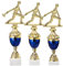 eberin · Pokal Serie Eisstockschießen, Gold-blau, mit Wunschtext, Größe 34,2 cm