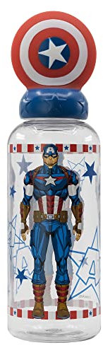 Stor FIGURINE 3D BOUTEILLE 560 ML POUR ENFANTS | AVENGERS CAPITAN AMERICA