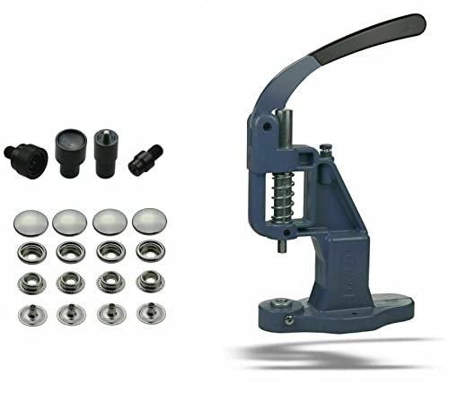 Große Auswahl ISTA TOOLS - Starter Set mit 50 Stück Silber nickelfrei, 15mm Ring-Feder Rostfrei Druckknöpfe Grundmaterial Messing und nickelfrei -plus mit Hebelpresse -plus Druckknopfwerkzeug