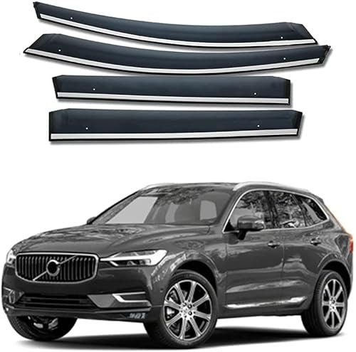 MADPIE 4 Stück Auto Windabweiser Regenabweiser, für Volvo XC60 2010-2017 Autofenster Windabweiser Autofenstervisiere Regenschutz