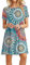 MOLERANI Damen Sommerkleider Casual T-Shirt Kurzarm Strandkleid Loose Swing Damenkleid Print Grün 2XL