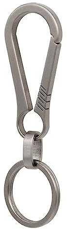 Porte-Clés Mousqueton en Titane, Clip Porte-Clés en Titane EDC avec Décapsuleur, Libération Rapide Utile Porte-Clés Titane, Robuste, Ultra Léger, Camping, Porte-Clés pour la Randonnée (A)