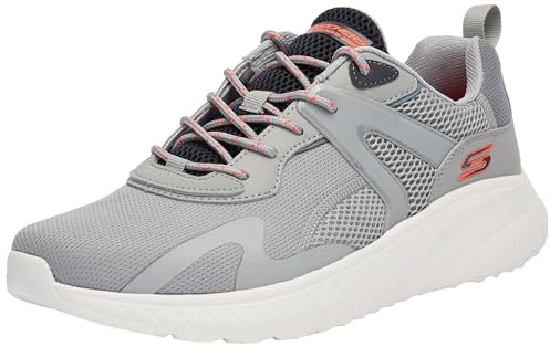 Skechers Herren Bobs Squad Chaos Elevated Drift Platform, Graues Synthetisches Multi-Mesh, 43 EU