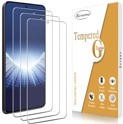 Kesuwe [3 Piezas] Protector Pantalla para Xiaomi Redmi Note 13 Pro, Dureza 9H Cristal Templado, Antiarañazos, Antihuellas, Fácil de Instalar, Sin Burbujas